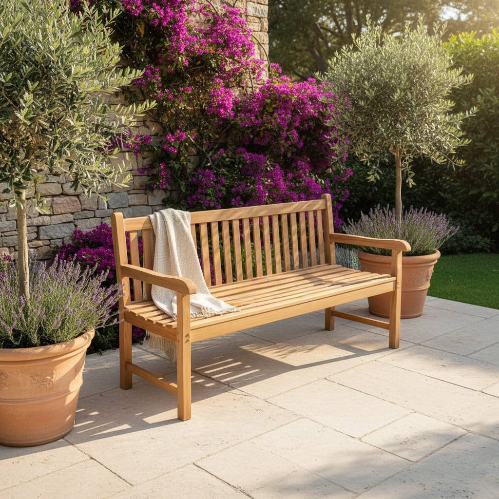 Teck'Attitude - Banc en teck massif Londres 180 cm - TECK'Attitude - Image 5