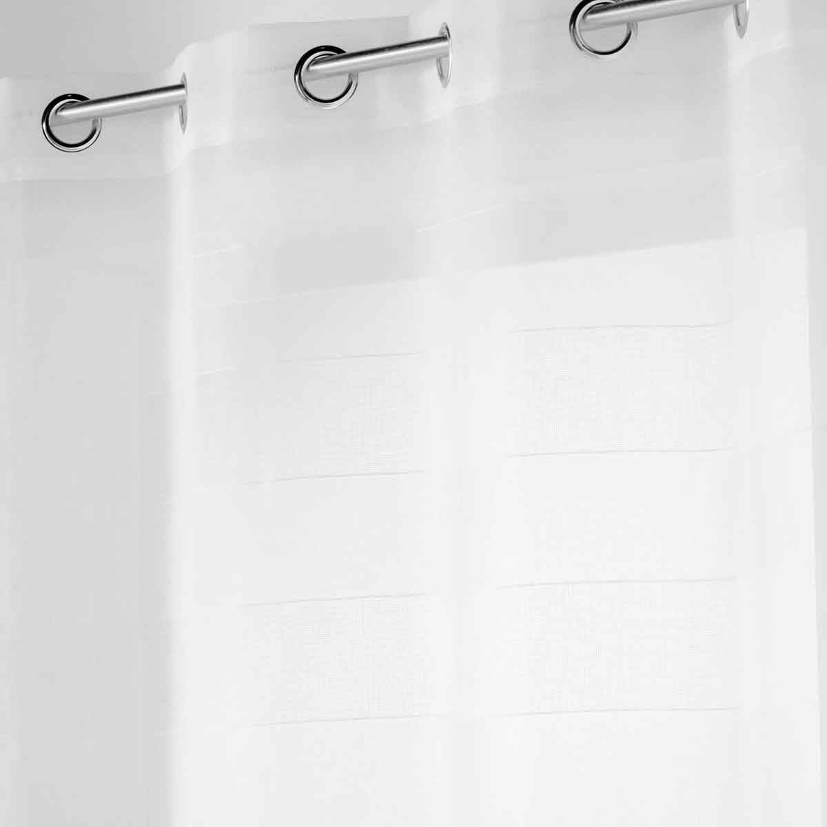 Rideau Voilage à Œillets "Ninon" 140x240cm Blanc - Image 2