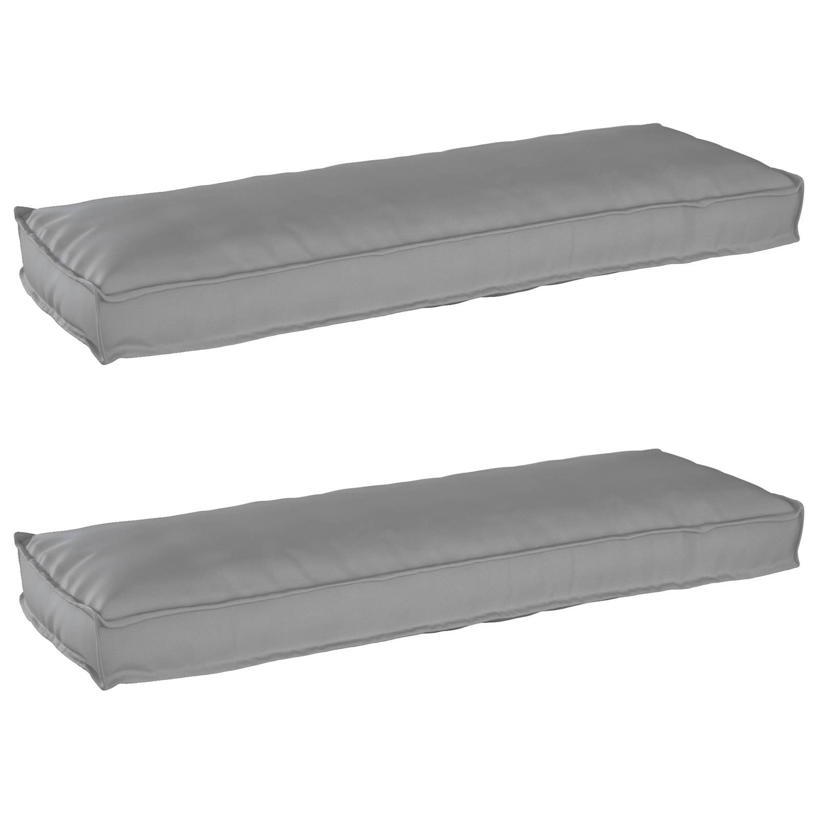 ComfortXL - Set de 2 Coussins de Palette Tissu Oxford Imperméable pour Salon de Jardin Gris 120x40 cm – ComfortXL Outdoor Living - Image 1