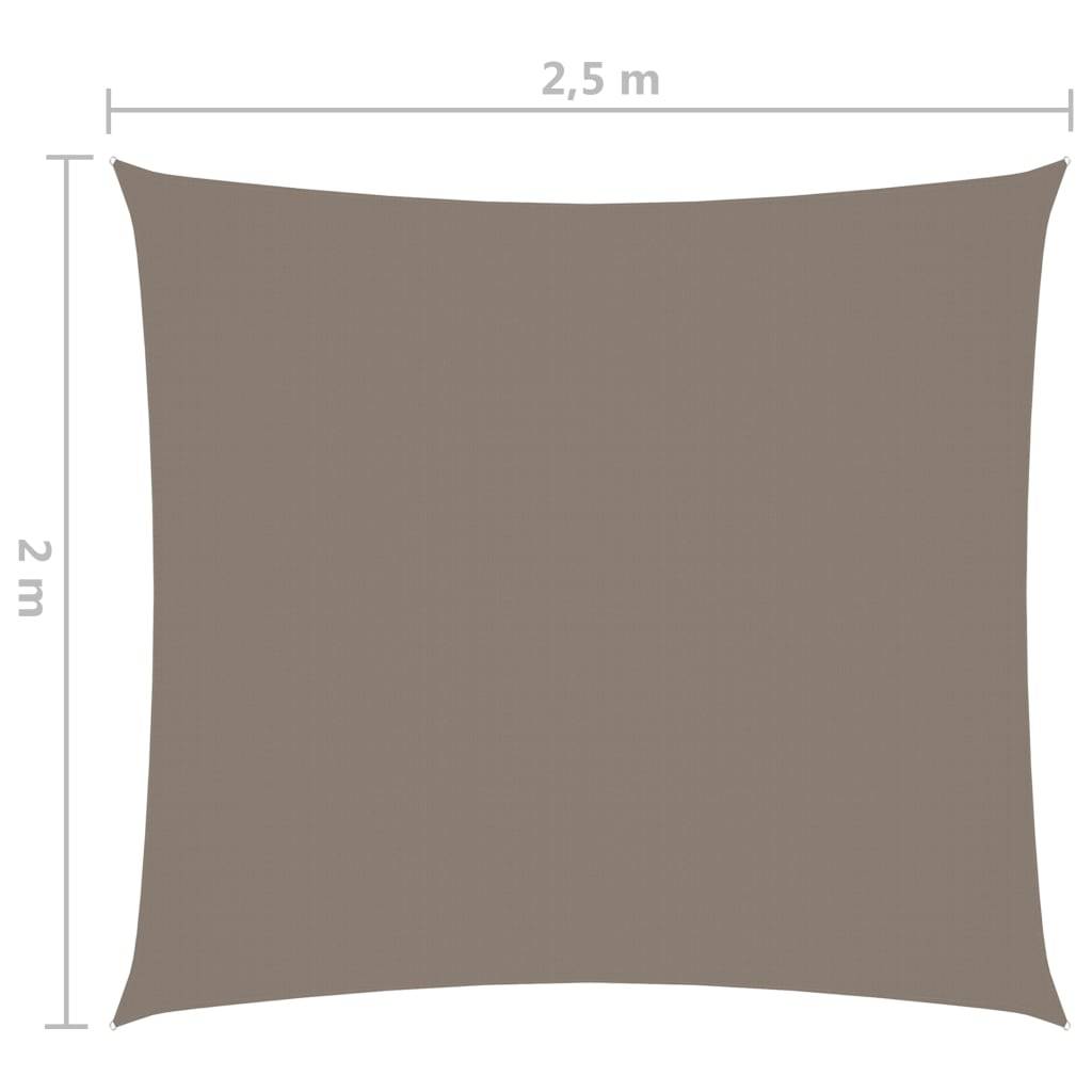 Helloshop26 - Voile toile d'ombrage parasol tissu oxford rectangulaire 2 x 2,5 m taupe - Image 6