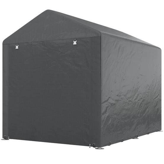 Sans Marque - Abri jardin tente garage vélos motos housse anti-UV 1,6x2 m gris foncé - Image 2