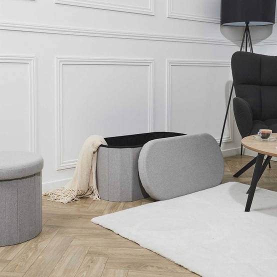 The Home Deco Factory - Coffre banc pliable en tissu Pills - Image 3