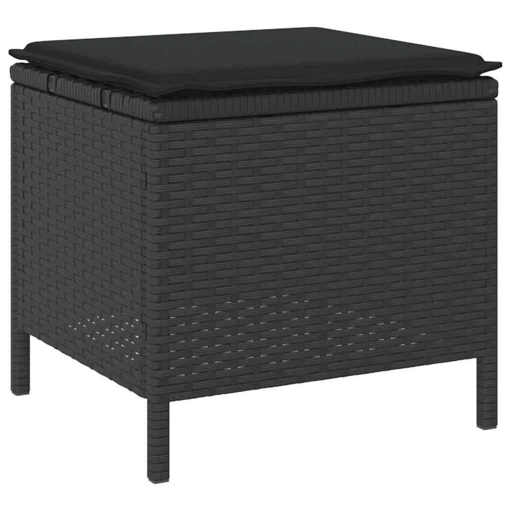 Ensemble de salle à manger pour jardin | Mobilier d'extérieur Noir polyrotin Maison Chic - Image 6