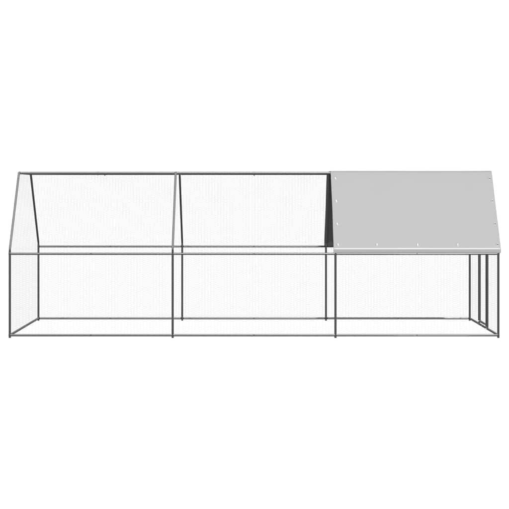 Vidaxl - Poulailler d'extérieur 2x6x2 m Acier galvanisé vidaXL 3089320 - Image 4