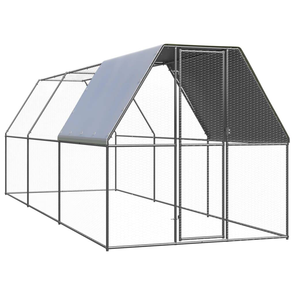 Vidaxl - Poulailler d'extérieur 2x6x2 m Acier galvanisé vidaXL 3089320 - Image 1