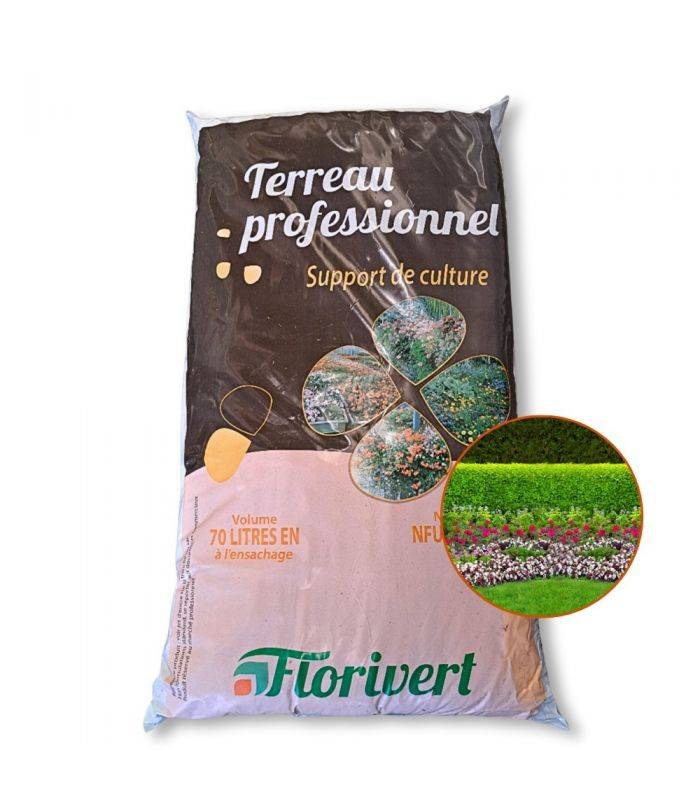 Florivert - Palette de 20 sacs de 70 l de terreau prêt à l'emploi Fleurissement PAE Florivert NEG01617-20x70 - Image 4
