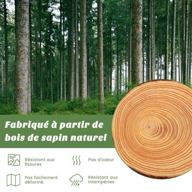 Jardinière carre potager extérieur en bois de sapin avec clôture de protection et grille de culture pour fleur légume fruit - Image 5