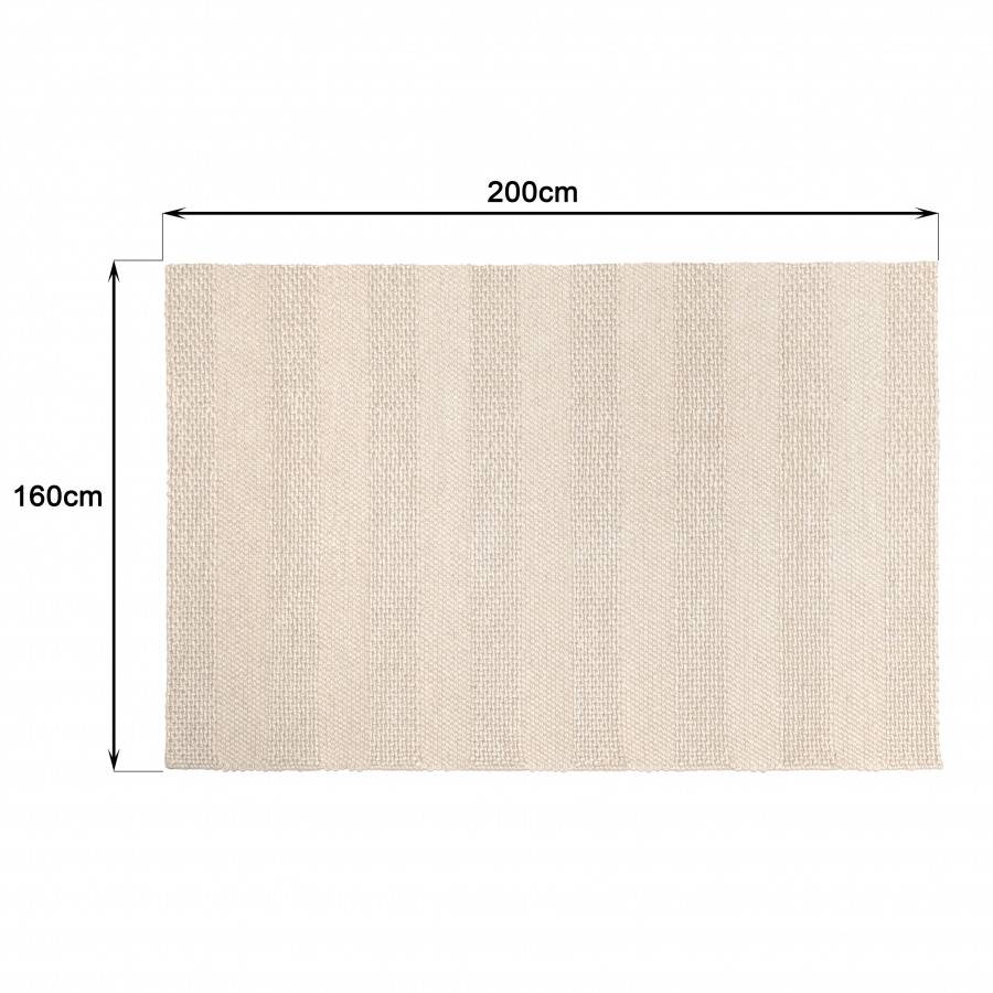 QUENTIN - Tapis rectangulaire 160x230cm en laine tissée couleur lin - Image 9