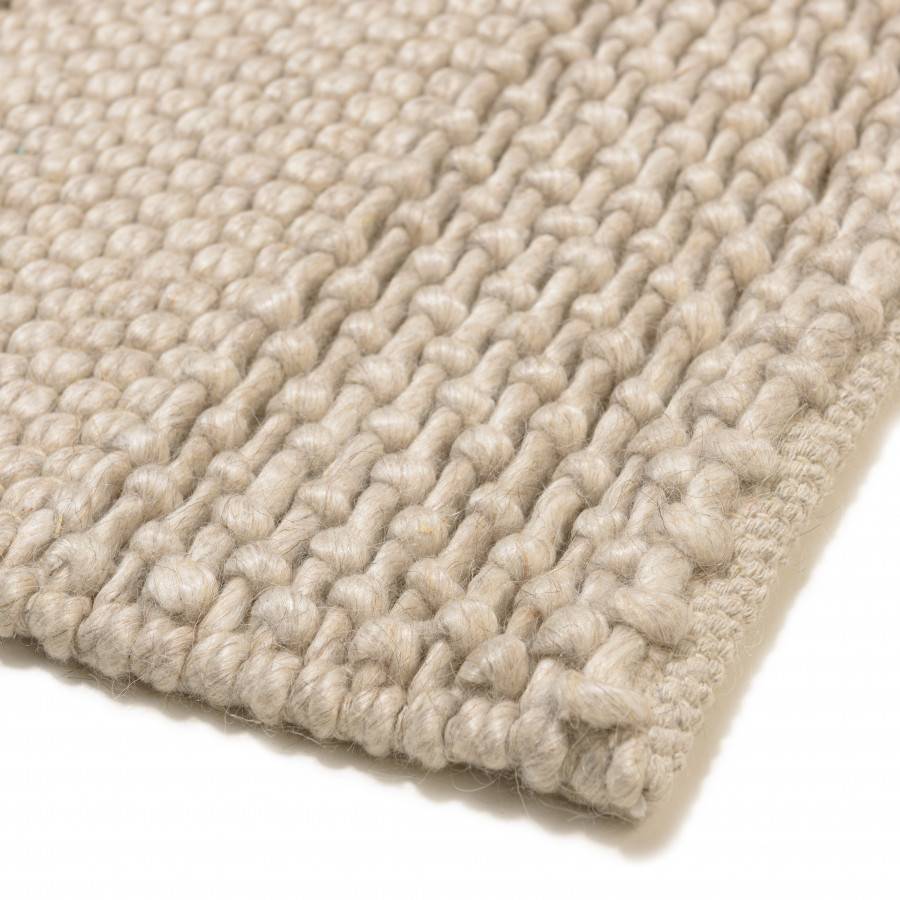 QUENTIN - Tapis rectangulaire 160x230cm en laine tissée couleur lin - Image 5