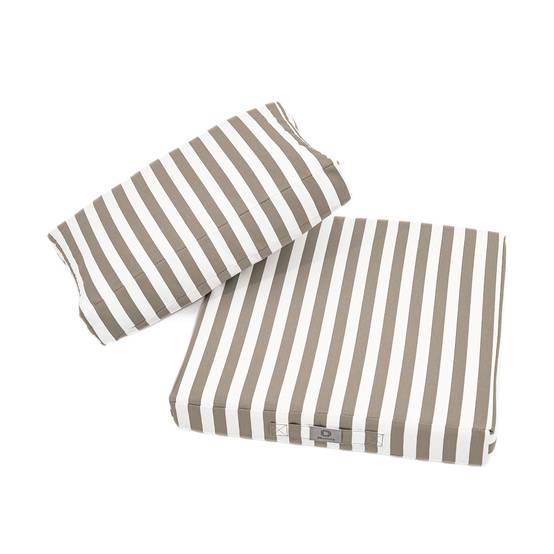 Coussins pour salon de jardin déhoussable 60x60cm Rayure beige - Déco arts - Image 4