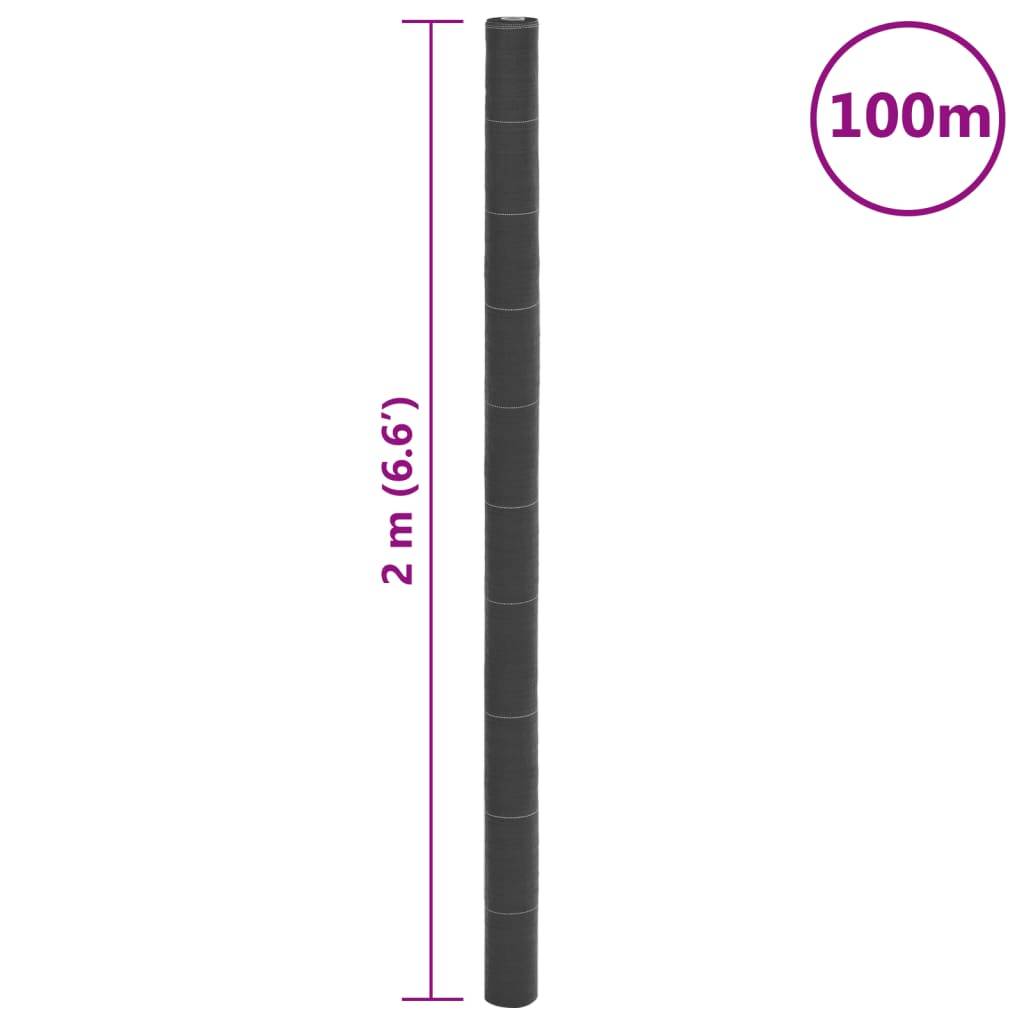 Vidaxl - Membrane anti-mauvaises herbes noir 2x100 m PP vidaXL 4005231 - Image 8