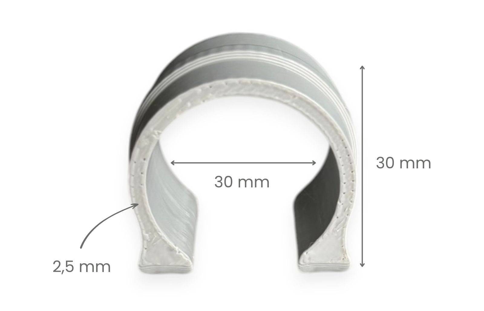 Clips bâche de serre pour tube diamètre 30mm - plastique - LES SERRES TONNEAU - Image 2