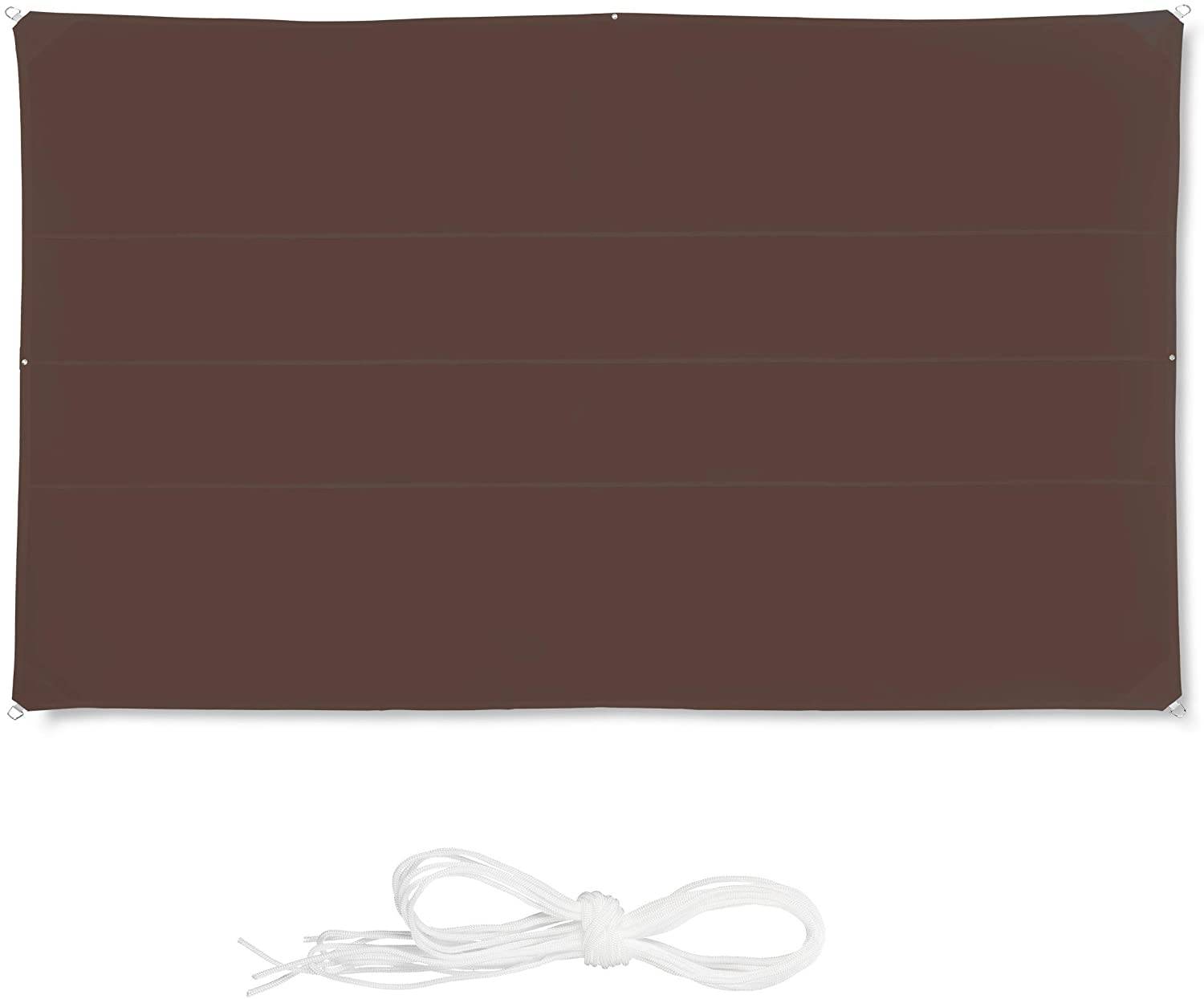 Helloshop26 - Voile d'ombrage rectangle 4 x 6 m brun - Image 1