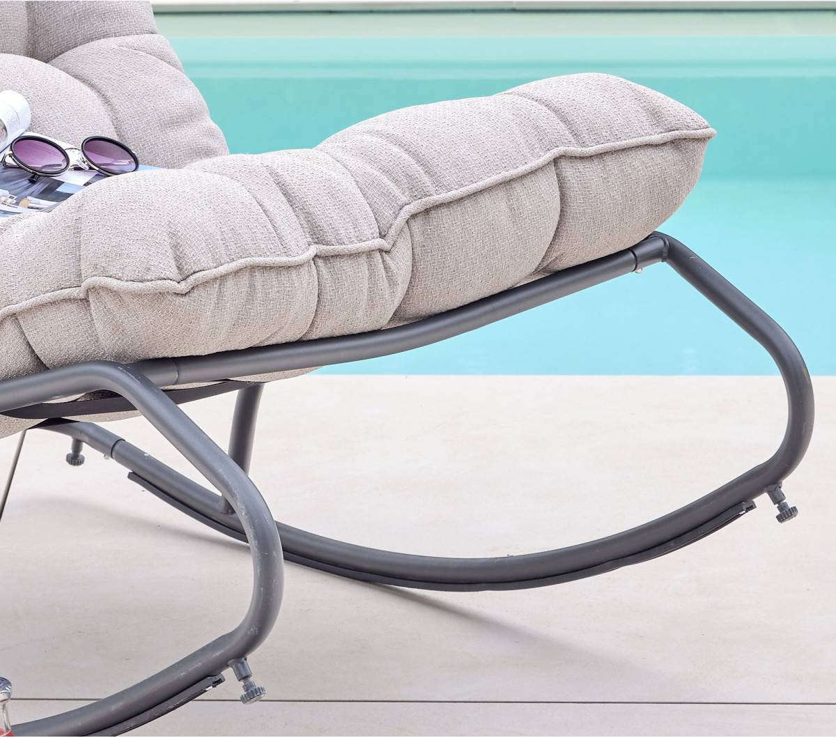 Ozalide - Fauteuil à bascule  1 place  Gris Anthracite  MADRID - Image 2