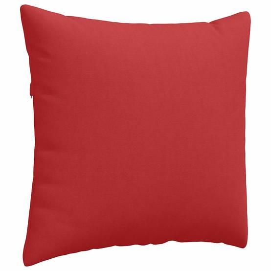 Paire de Coussins Carrés Tissu Doux pour Décoration Salon Chambre Housse Lavable Rouge 50x50 cm – ComfortXL Outdoor Living - Image 5