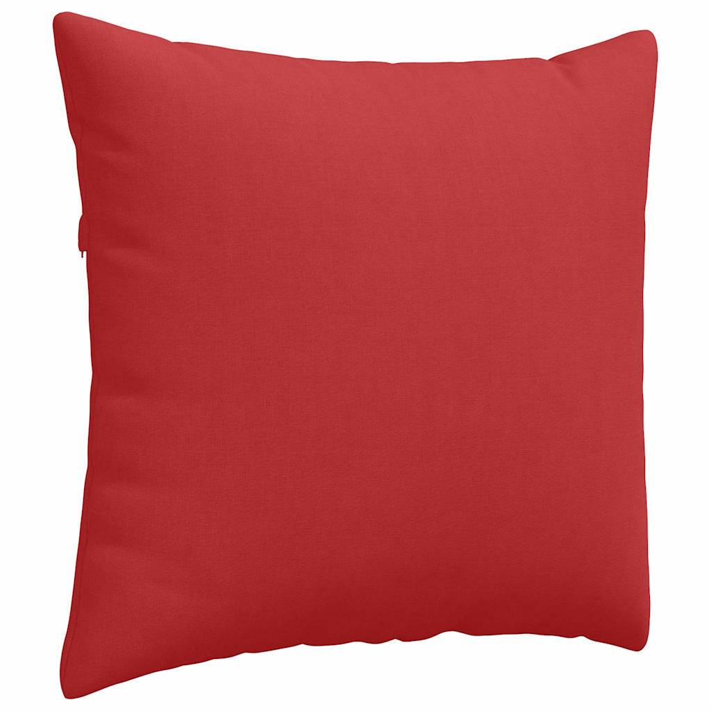 Paire de Coussins Carrés Tissu Doux pour Décoration Salon Chambre Housse Lavable Rouge 50x50 cm – ComfortXL Outdoor Living - Image 5