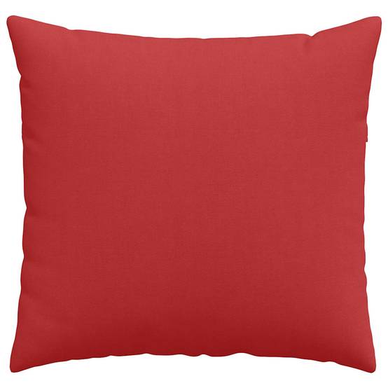 Paire de Coussins Carrés Tissu Doux pour Décoration Salon Chambre Housse Lavable Rouge 50x50 cm – ComfortXL Outdoor Living - Image 6