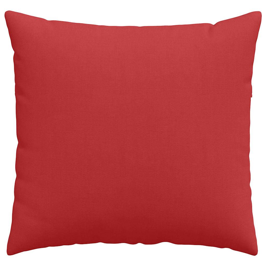 Paire de Coussins Carrés Tissu Doux pour Décoration Salon Chambre Housse Lavable Rouge 50x50 cm – ComfortXL Outdoor Living - Image 6