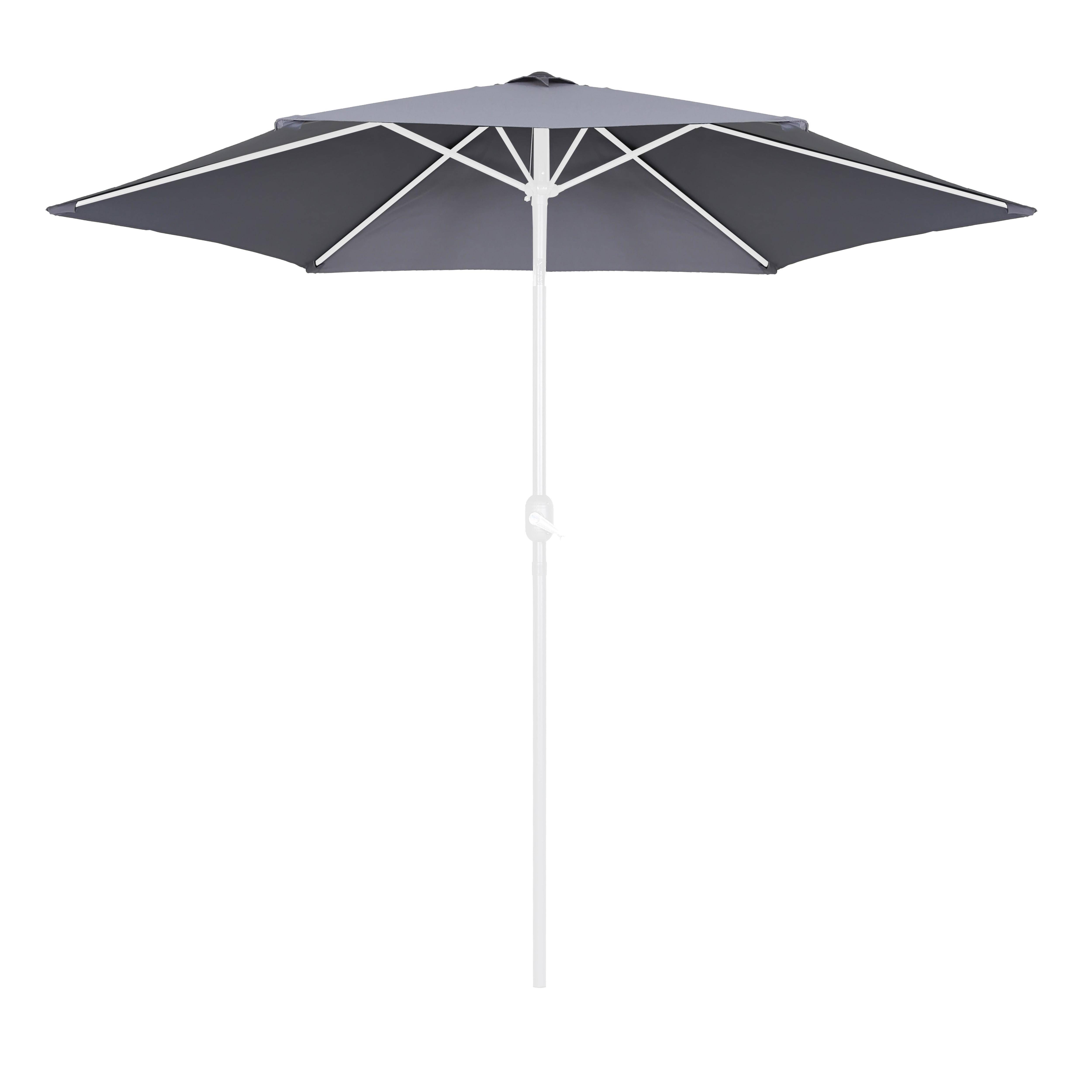 Oviala - Toile pour parasol droit 3m anthracite Matera - Oviala - Image 1