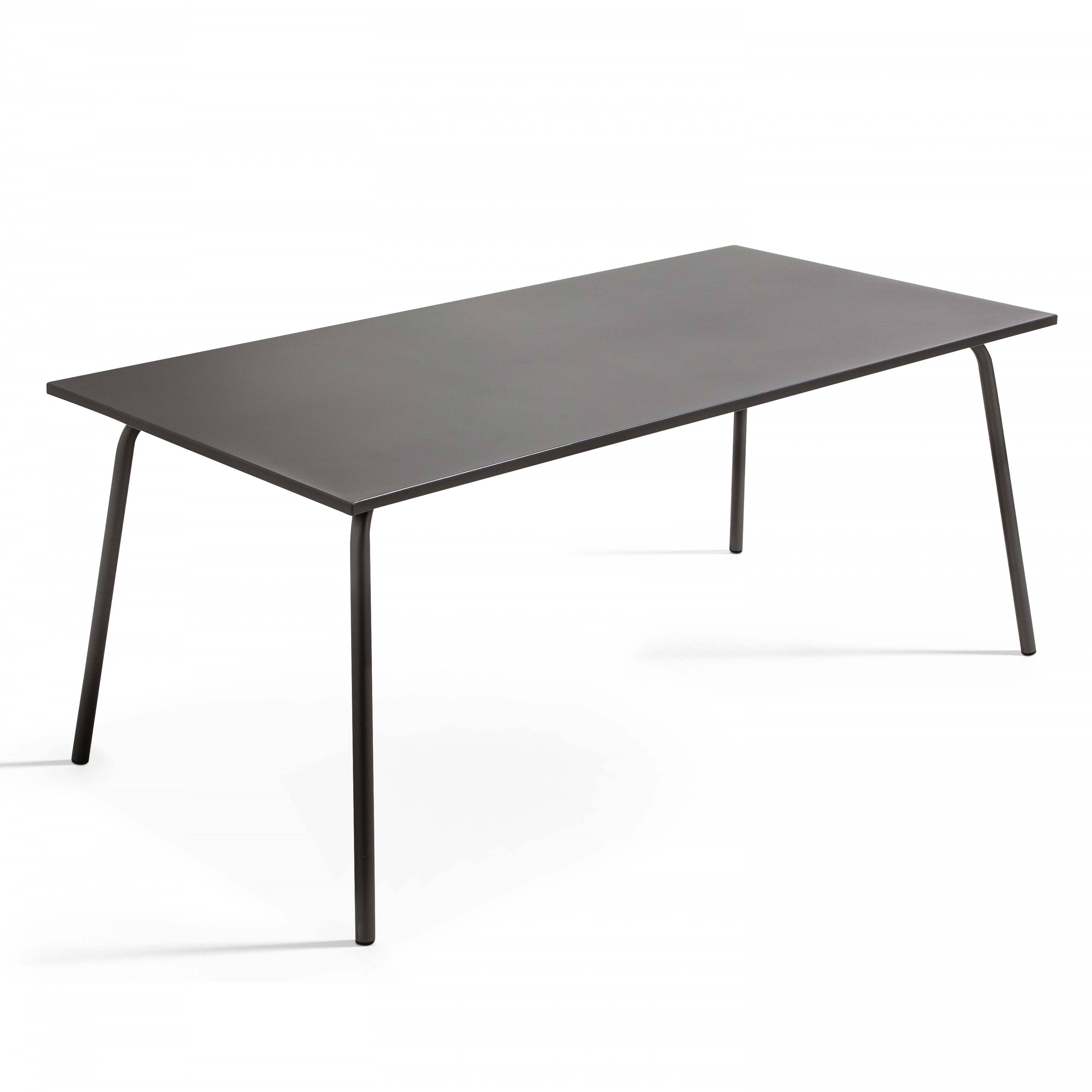 Oviala - Ensemble table de jardin et 8 fauteuils en métal vert et gris Palavas - Oviala - Image 3
