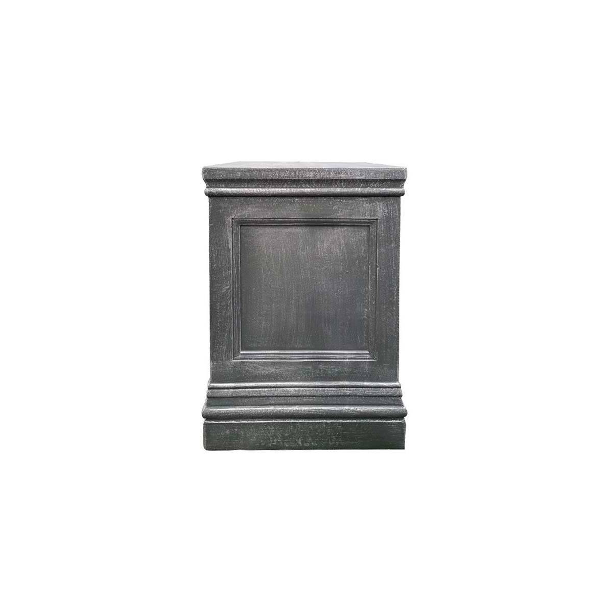 Stonelite - Socle en fibres pour statues 41 x 41 x 57 cm Gris argent
