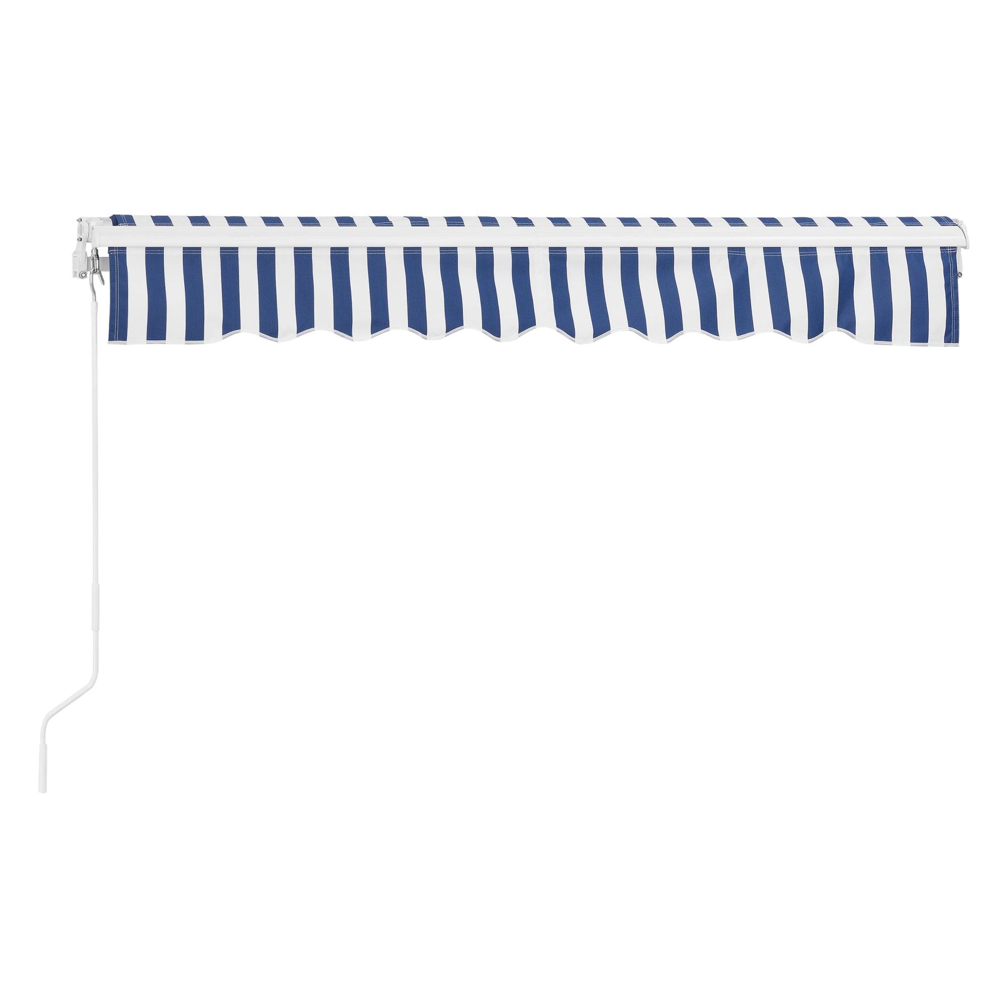Helloshop26 - Store banne avec manivelle 300 x 250 cm bleu blanc - Image 4