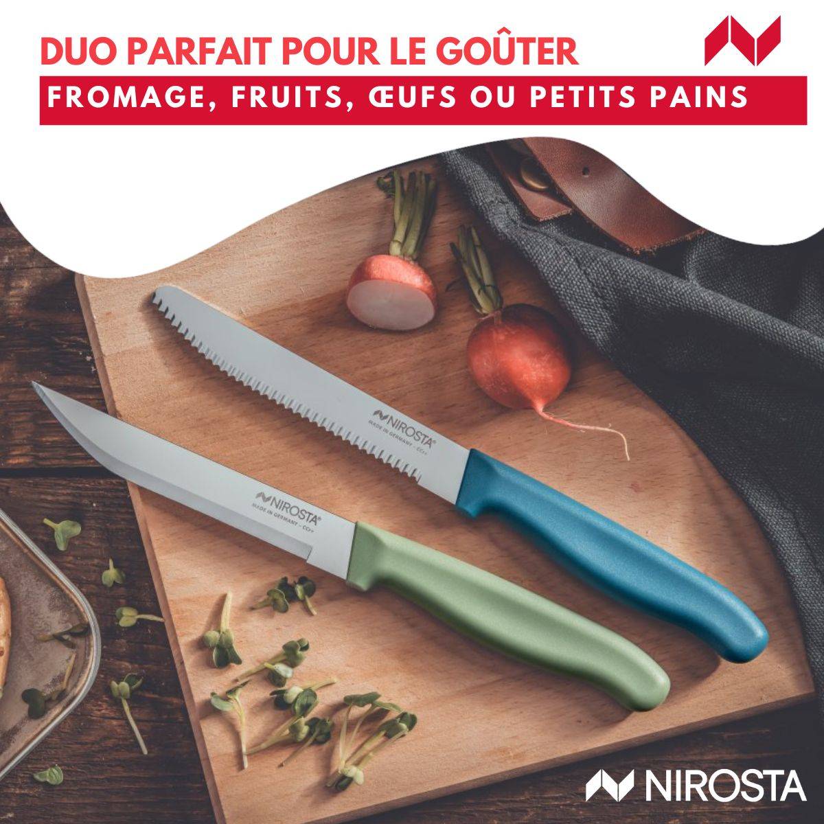 Set de 2 couteaux d’office et à petit déjeuner 22,5 cm Nirosta Elemental - Image 4