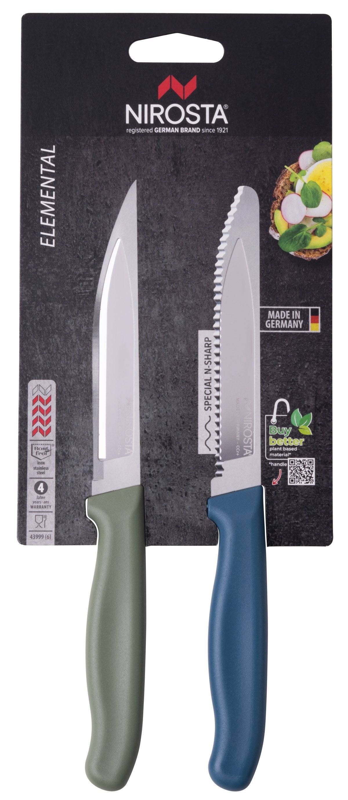 Set de 2 couteaux d’office et à petit déjeuner 22,5 cm Nirosta Elemental - Image 8