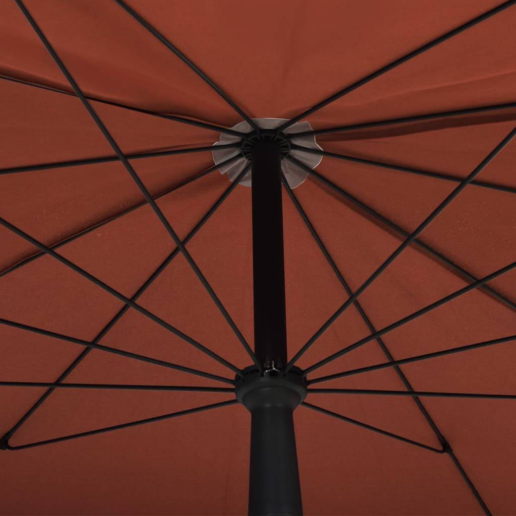 Parasol de jardin | Parasol d'extérieur avec mât 200x130 cm terre cuite Maison Chic - Image 5