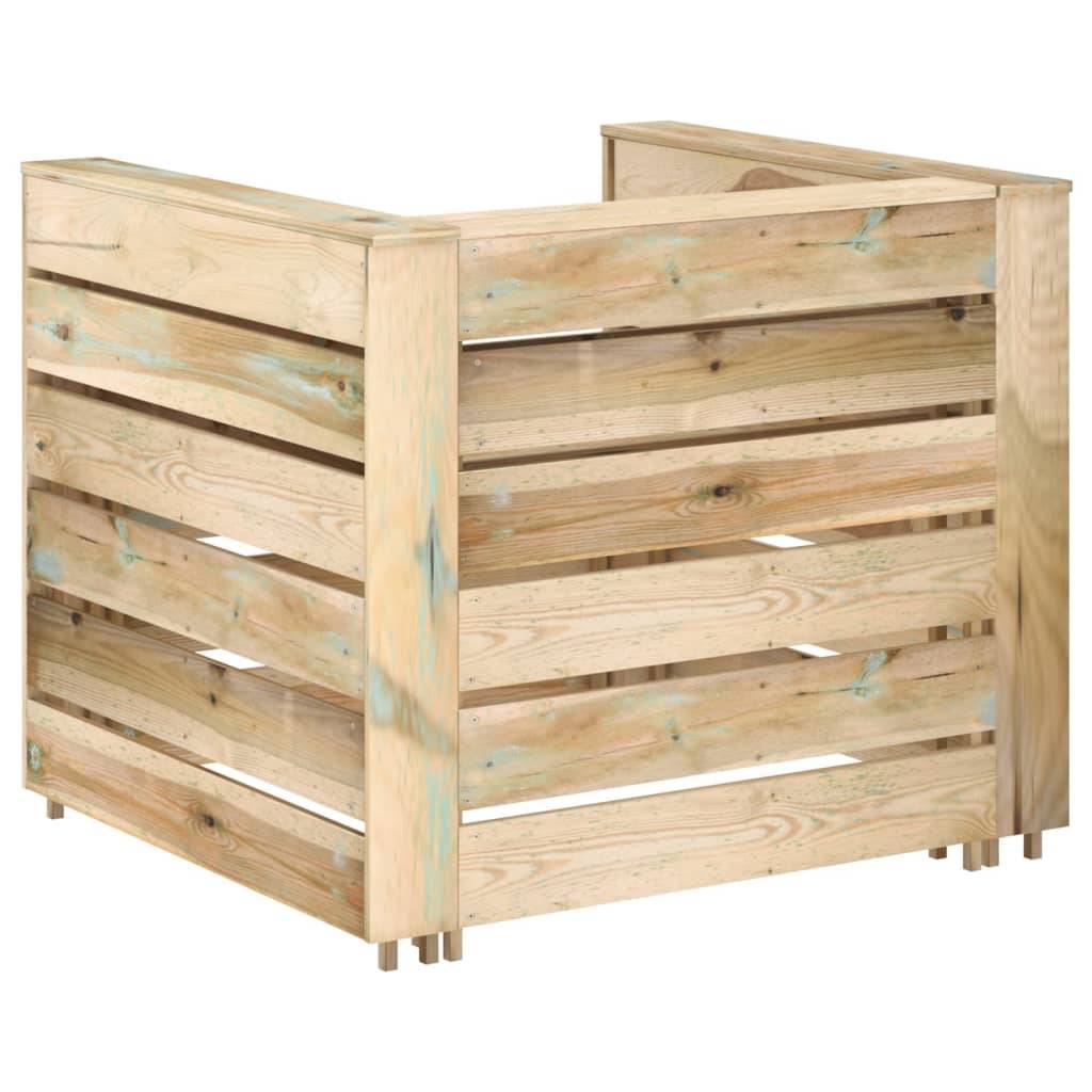 Maison Chic - 2 pcs Salon de jardin palette - Mobilier d'extérieur Bois de pin imprégné - Image 4
