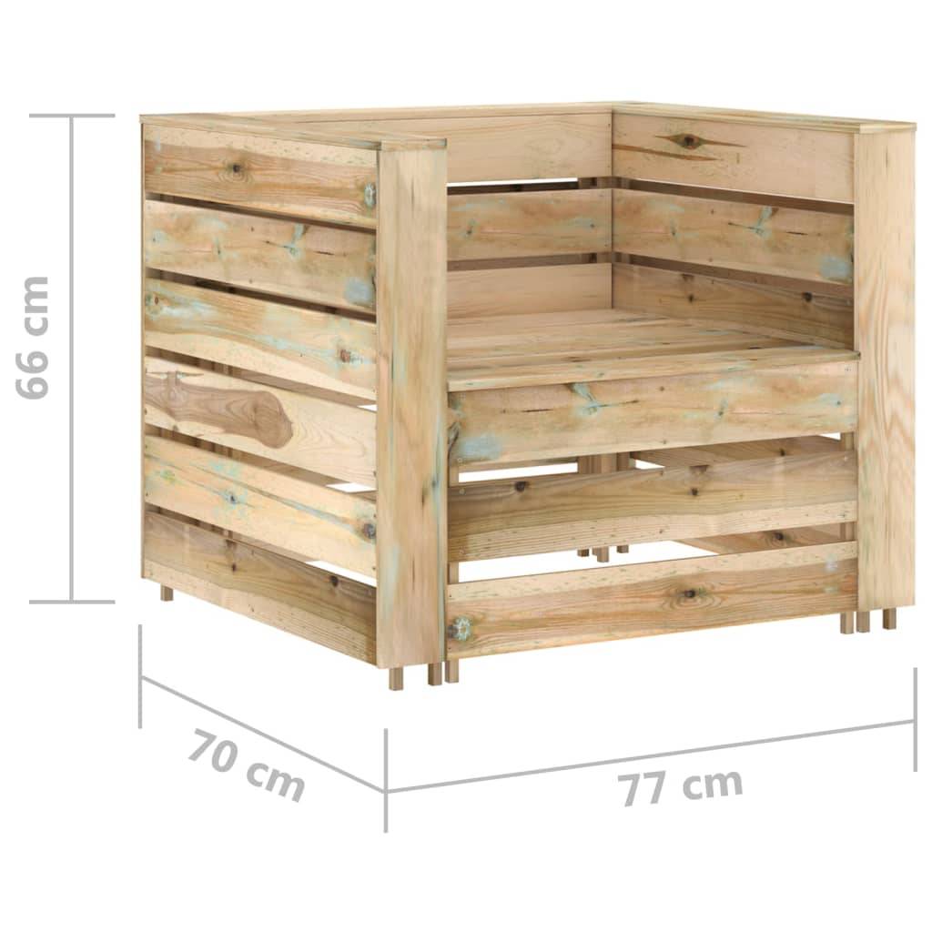 Maison Chic - 2 pcs Salon de jardin palette - Mobilier d'extérieur Bois de pin imprégné - Image 7