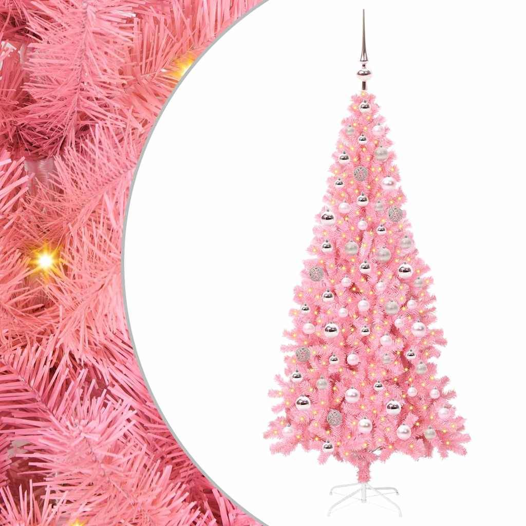 Vidaxl - Sapin de Noël Rose 180 cm PVC vidaXL 3396431 - Image 2