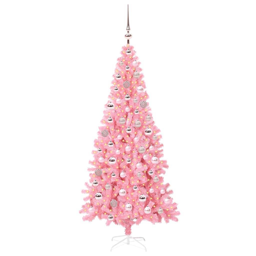 Vidaxl - Sapin de Noël Rose 180 cm PVC vidaXL 3396431 - Image 4