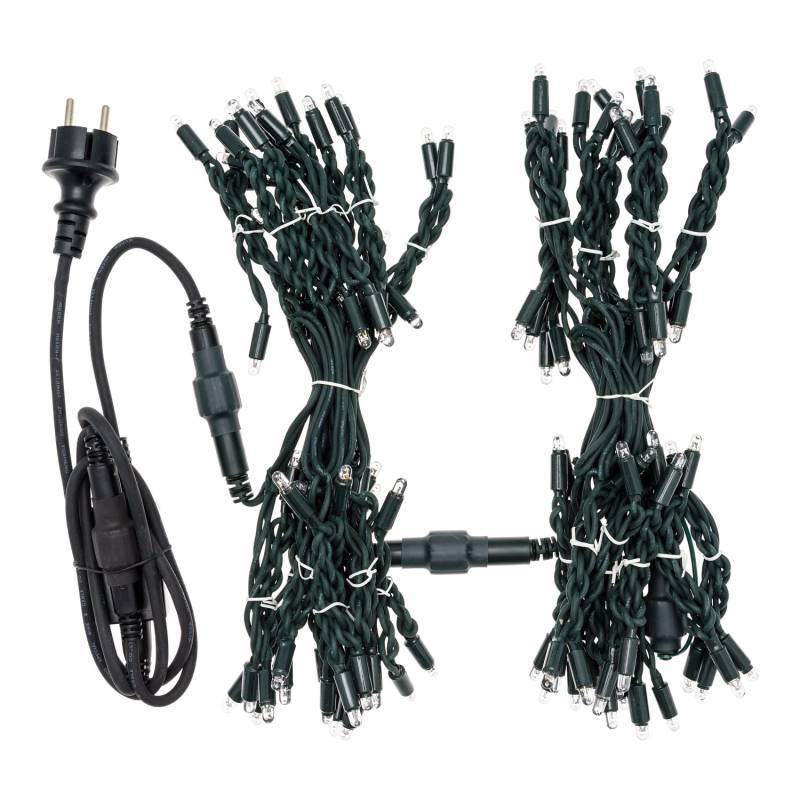 Lotti - Guirlande stalactite 3M H50cm 114 LED blanc chaud câble vert IP67 raccordable professionnel 230V extérieur Lotti - Image 4