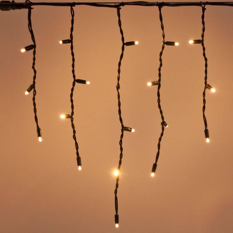Lotti - Guirlande stalactite 3M H50cm 114 LED blanc chaud câble vert IP67 raccordable professionnel 230V extérieur Lotti - Image 7