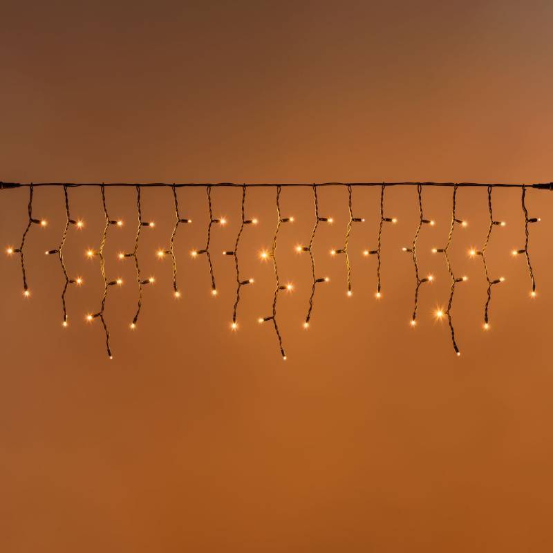 Lotti - Guirlande stalactite 3M H50cm 114 LED blanc chaud câble vert IP67 raccordable professionnel 230V extérieur Lotti - Image 6