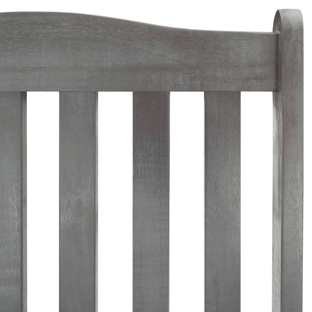 Vidaxl - Chaise à bascule avec coussins Gris Bois d'acacia massif vidaXL 3064219 - Image 4