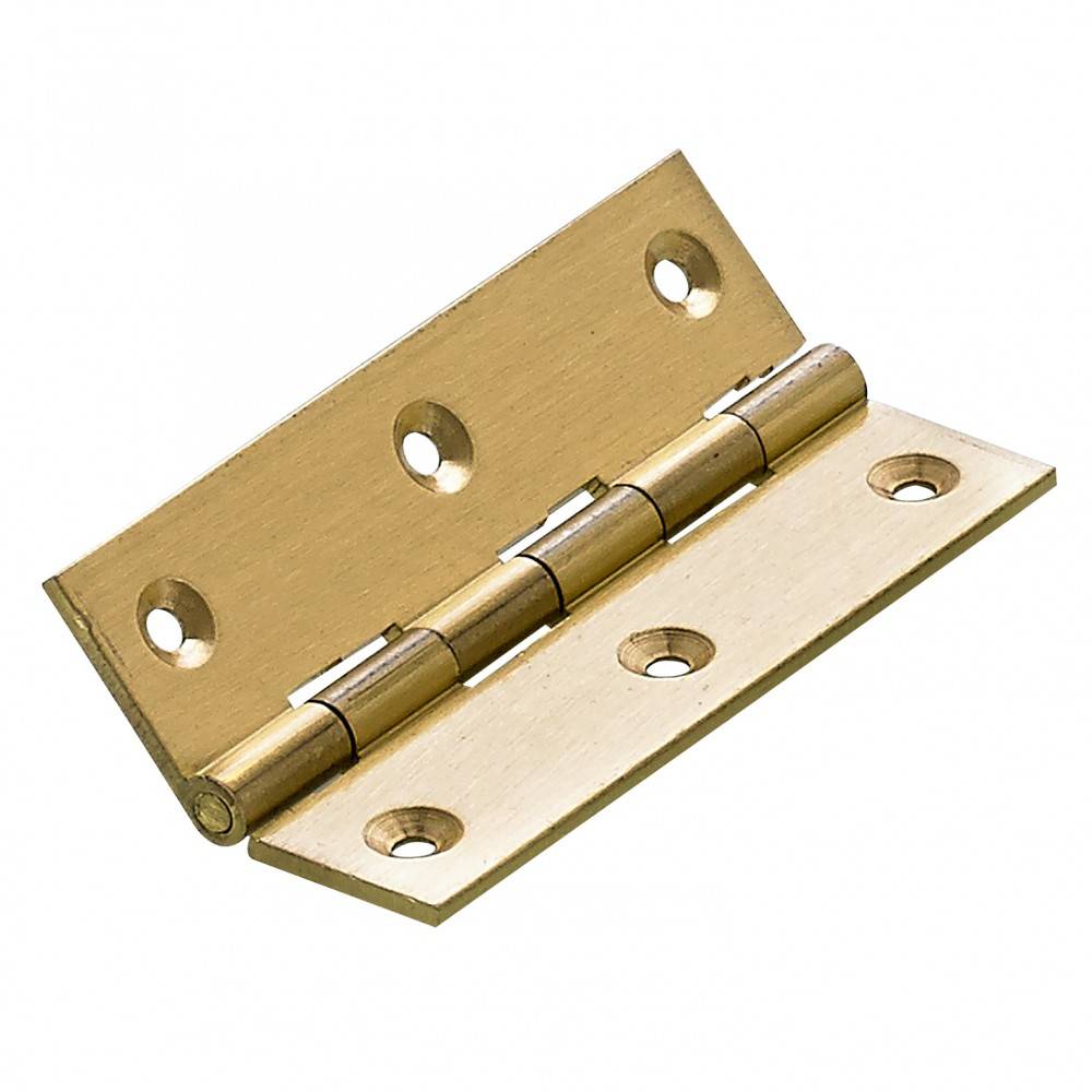 Lot de 2 charnières universelles laiton pour meuble, L.70 x l.40 mm - Image 1