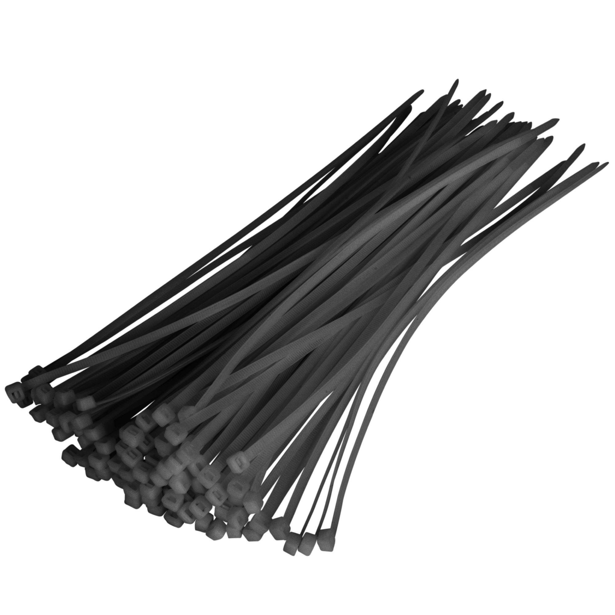 Collier rapide noir lot de 100 colliers - 400 x 7,6 mm - Image 1