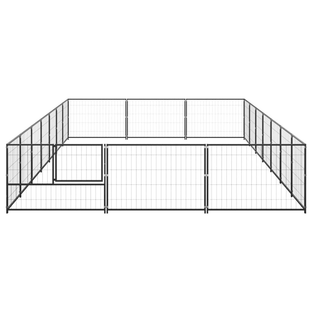 Vidaxl - Chenil Noir 21 m² Acier vidaXL 3082131 - Image 5