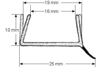 Joint de plinthe PRUNIER - translucide - 2.6 m - RCP1619 - Image 2