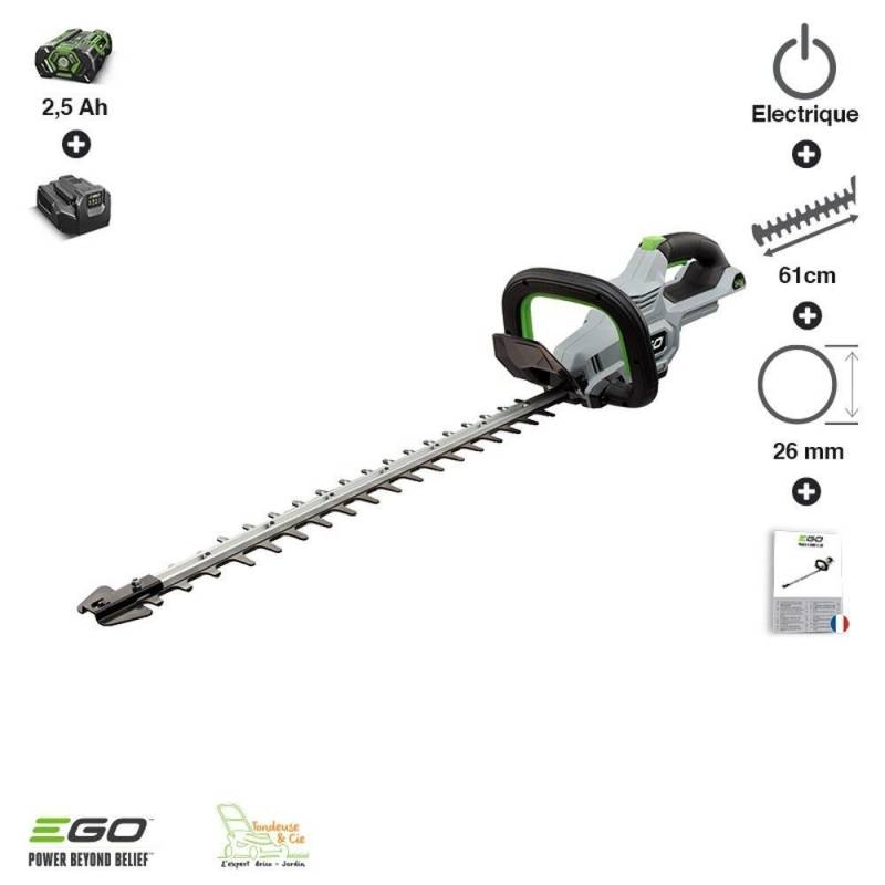 Ego Power + - Pack sculpte-haies sans fil batterie et chargeur inclus lame double 60 cm Egopower HT2410E - Image 1