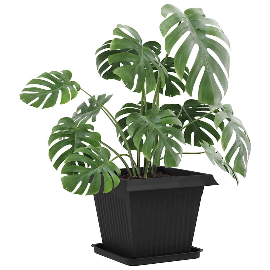 Vidaxl - Pots de plantes 6 pc Noir Plastique vidaXL 3403303 - Image 4