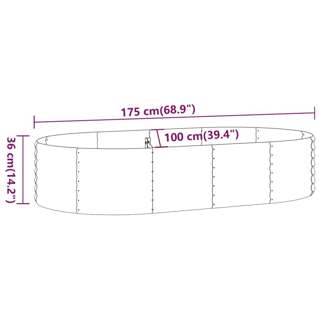Jardiniere plastique Rita Anthracite 175 X 100 X 36 cm 1-personnes - P87209A - Image 6