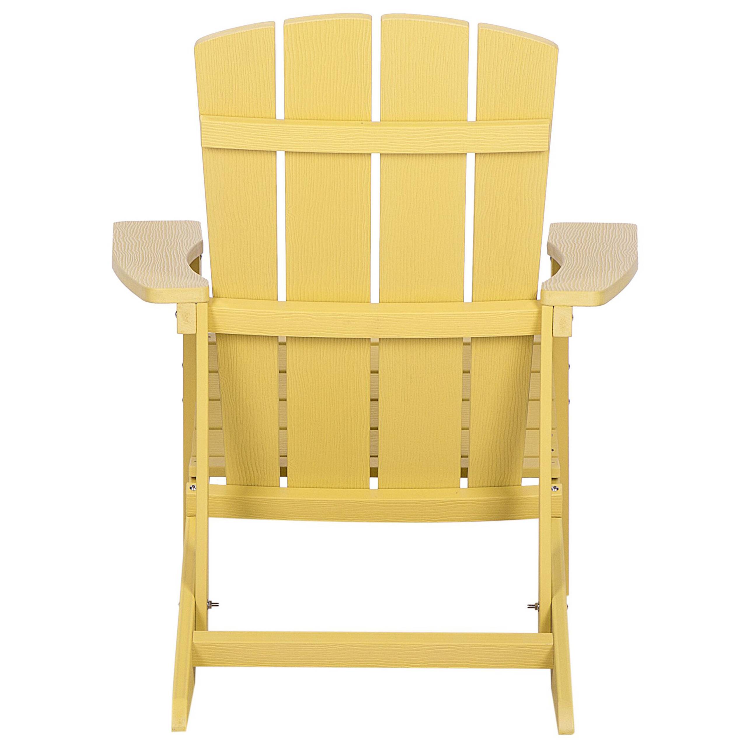 Beliani - Chaise de jardin Bois synthétique Jaune ADIRONDACK - Beliani - Image 7