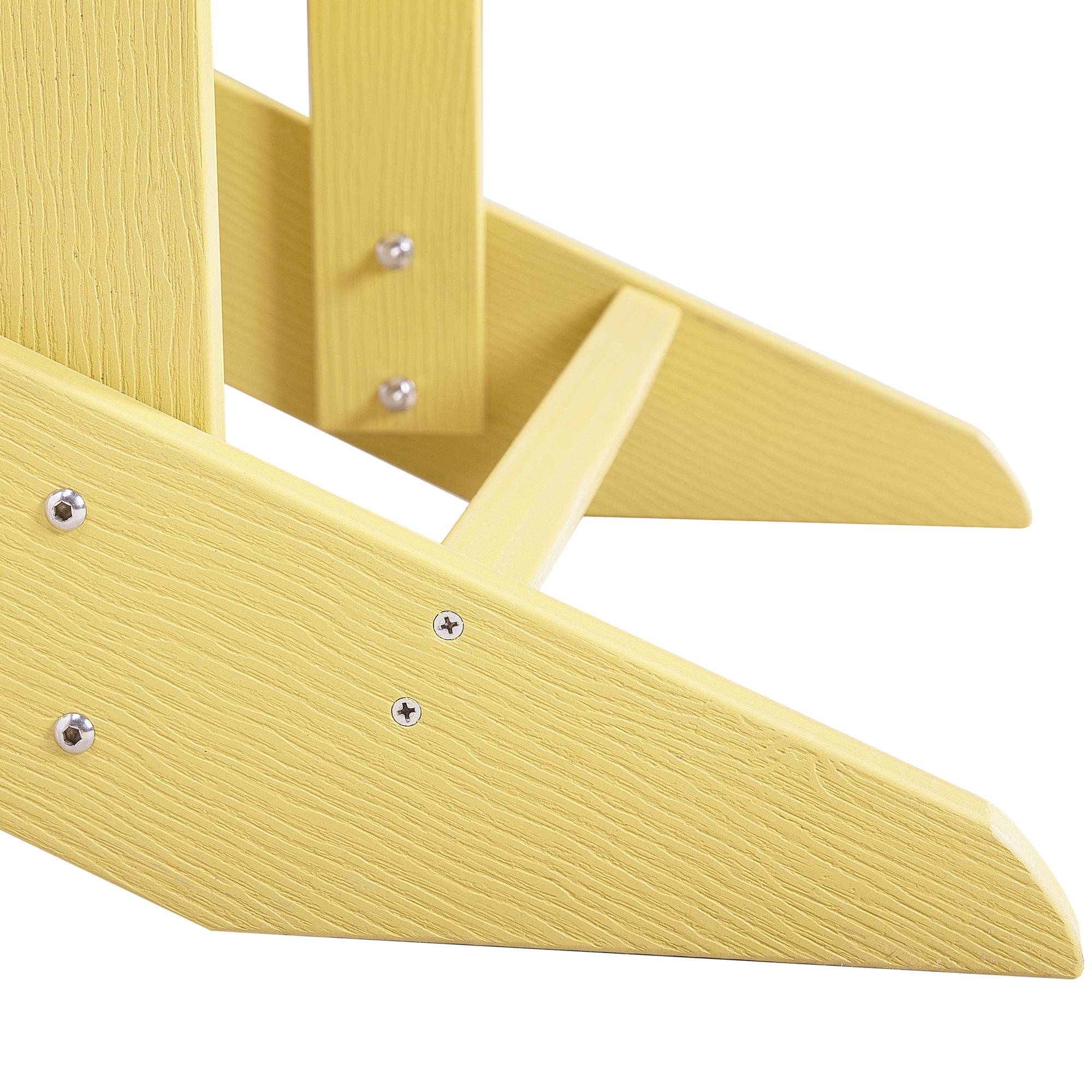 Beliani - Chaise de jardin Bois synthétique Jaune ADIRONDACK - Beliani - Image 9