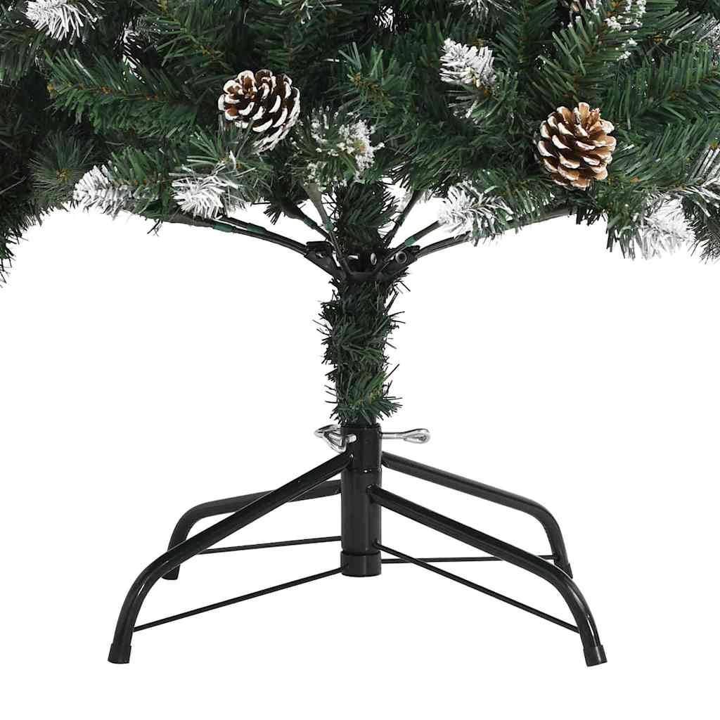 ComfortXL - Petit Sapin de Noël Artificiel Floqué 120 cm, Pré-illuminé 150 LED avec Boules et Cimier USB – ComfortXL Outdoor Living - Image 9