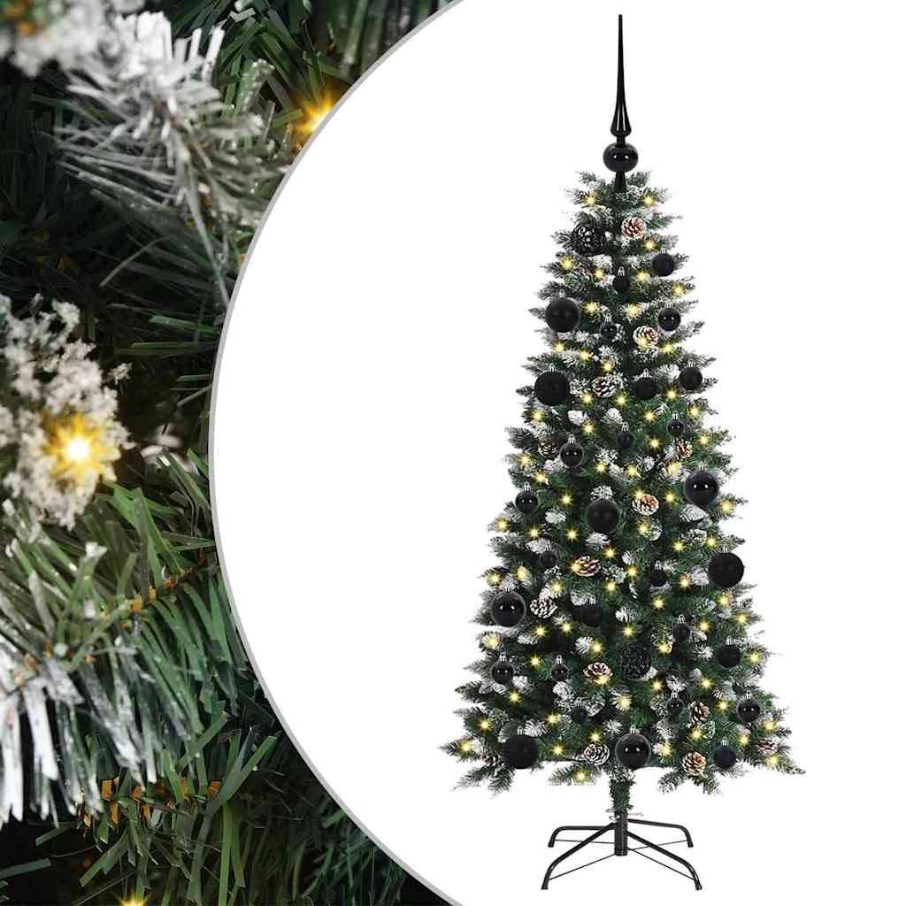 ComfortXL - Petit Sapin de Noël Artificiel Floqué 120 cm, Pré-illuminé 150 LED avec Boules et Cimier USB – ComfortXL Outdoor Living - Image 2