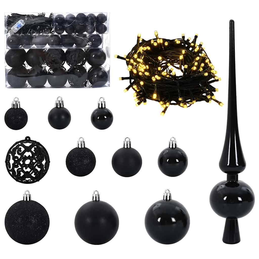 ComfortXL - Petit Sapin de Noël Artificiel Floqué 120 cm, Pré-illuminé 150 LED avec Boules et Cimier USB – ComfortXL Outdoor Living - Image 6