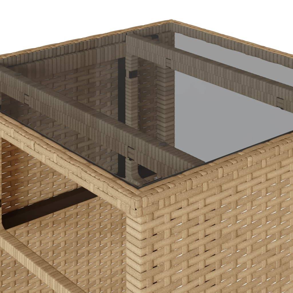 ComfortXL - Salon de Jardin Compact 2 Personnes Résine Tressée, Table en Verre et Rangement Malin Beige – ComfortXL Outdoor Living - Image 9